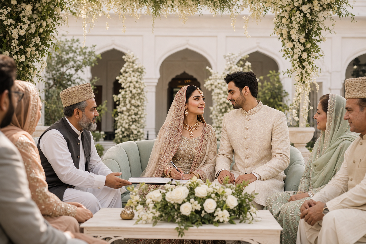 Modern Pakistani nikkah ceremony